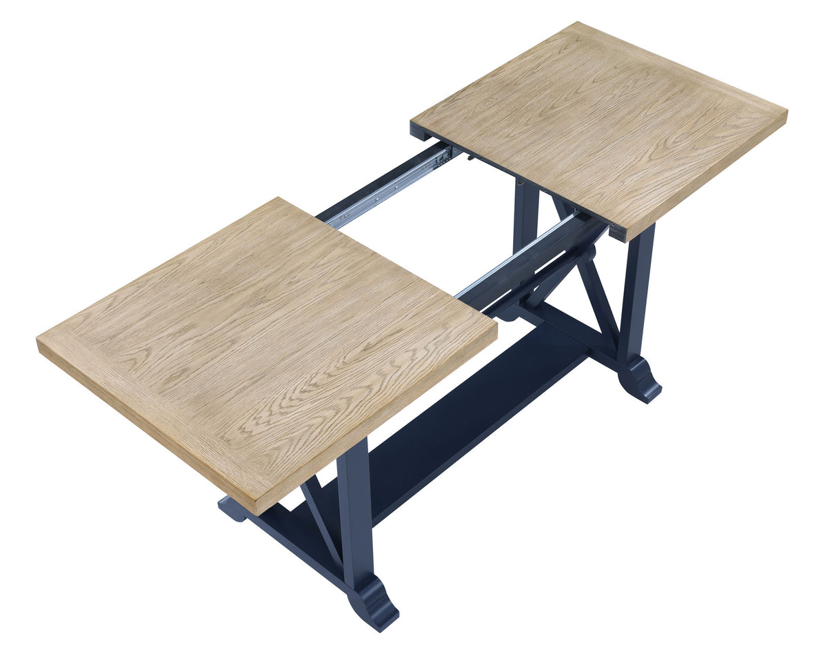Darcy Midnight Blue/Natural Counter Height Dining Set with 18-inch Leaf from Steve Silver - Luna Furniture