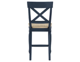 Darcy Midnight Blue/Natural Counter Height Dining Set with 18-inch Leaf from Steve Silver - Luna Furniture