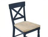 Darcy Midnight Blue/Natural Counter Height Dining Set with 18-inch Leaf from Steve Silver - Luna Furniture