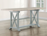 Darcy Mint Green/Natural Counter Height Dining Set with 18-inch Leaf from Steve Silver - Luna Furniture