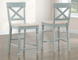 Darcy Mint Green/Natural Counter Height Dining Set with 18-inch Leaf from Steve Silver - Luna Furniture