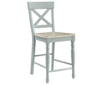Darcy Mint Green/Natural Counter Height Dining Set with 18-inch Leaf from Steve Silver - Luna Furniture
