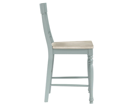 Darcy Mint Green/Natural Counter Height Dining Set with 18-inch Leaf from Steve Silver - Luna Furniture