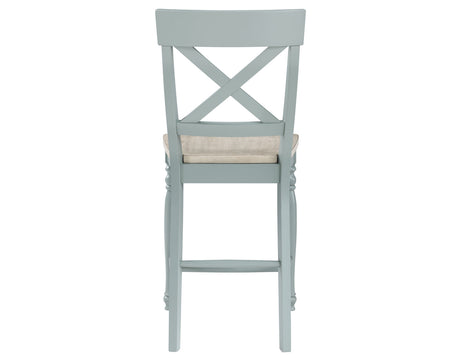 Darcy Mint Green/Natural Counter Height Dining Set with 18-inch Leaf from Steve Silver - Luna Furniture
