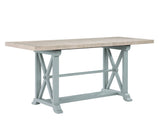 Darcy 64-82″Counter Table with 18-inch leaf, Mint Green and Natural Finish from Steve Silver - Luna Furniture