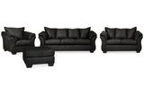 Darcy Black Sofa, Loveseat, Chair and Ottoman from Ashley - Luna Furniture