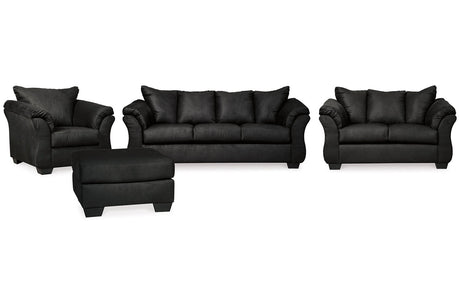Darcy Black Sofa, Loveseat, Chair and Ottoman from Ashley - Luna Furniture