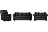Darcy Black Sofa, Loveseat and Recliner from Ashley - Luna Furniture