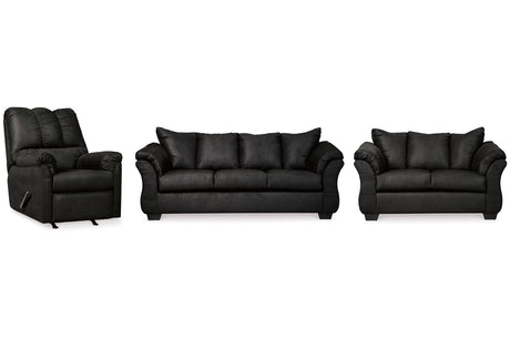 Darcy Black Sofa, Loveseat and Recliner from Ashley - Luna Furniture