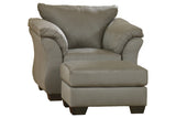 Darcy Cobblestone Chair and Ottoman from Ashley - Luna Furniture