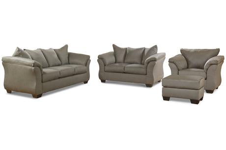 Darcy Cobblestone Sofa, Loveseat, Chair and Ottoman from Ashley - Luna Furniture