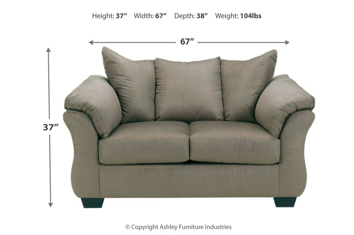 Darcy Cobblestone Sofa, Loveseat, Chair and Ottoman from Ashley - Luna Furniture