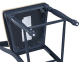 Darcy Midnight Blue and Natural Finish Solid Wood 24″ Counter Stool from Steve Silver - Luna Furniture