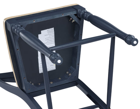 Darcy Midnight Blue and Natural Finish Solid Wood 24″ Counter Stool from Steve Silver - Luna Furniture