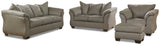 Darcy Sofa, Loveseat, Chair and Ottoman in Cobblestone from Ashley - Luna Furniture