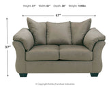 Darcy Sofa, Loveseat, Chair and Ottoman in Cobblestone from Ashley - Luna Furniture