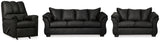 Darcy Sofa, Loveseat and Recliner in Black from Ashley - Luna Furniture