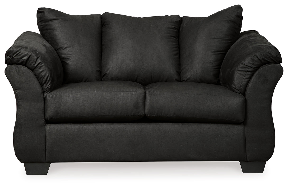 Darcy Sofa, Loveseat and Recliner in Black from Ashley - Luna Furniture
