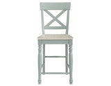 Darcy Solid Wood 24″ Counter Stool, Mint Green and Natural Finish from Steve Silver - Luna Furniture