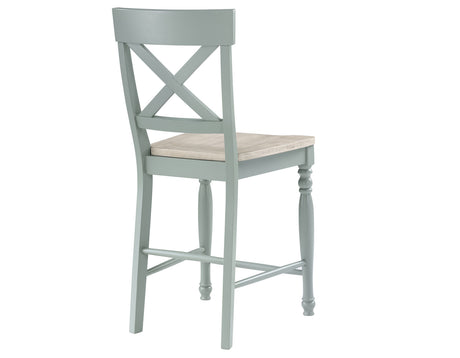 Darcy Solid Wood 24″ Counter Stool, Mint Green and Natural Finish from Steve Silver - Luna Furniture