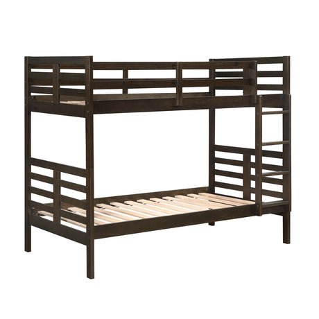 Darden Dark Brown Twin/Twin Bunk Bed from Homelegance - Luna Furniture