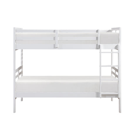 Darden White Twin/Twin Bunk Bed from Homelegance - Luna Furniture