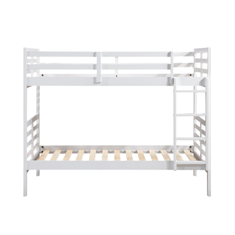 Darden White Twin/Twin Bunk Bed from Homelegance - Luna Furniture