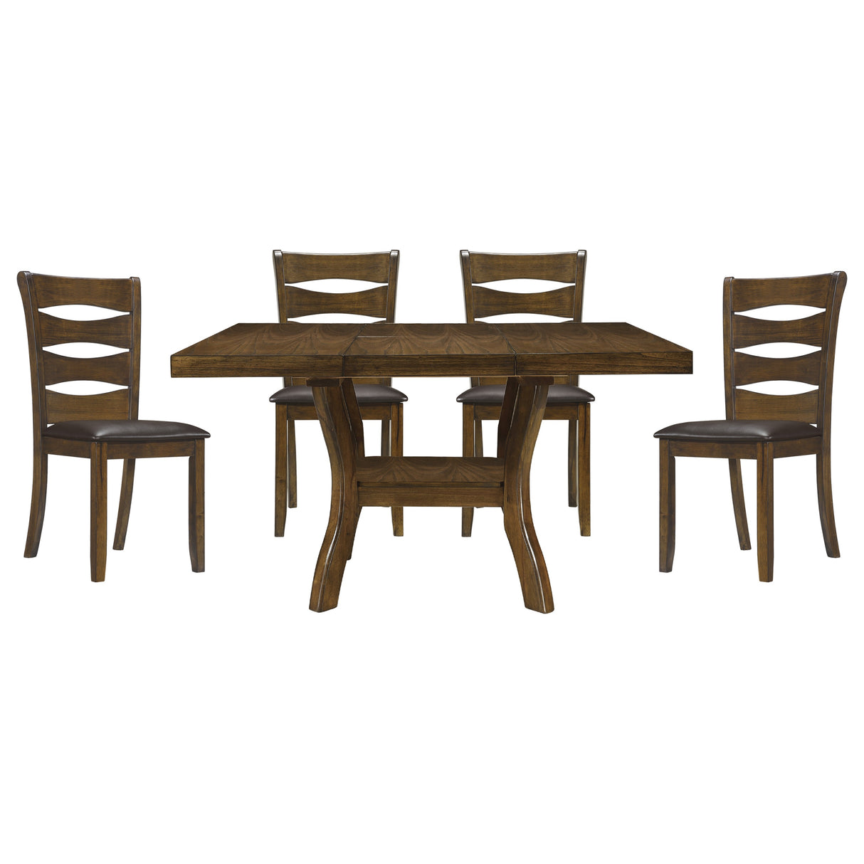 Darla Brown 5-Piece Extendable Dining Set from Homelegance - Luna Furniture