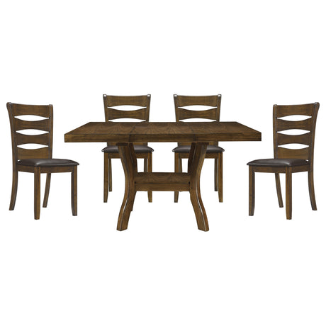 Darla Brown 5-Piece Extendable Dining Set from Homelegance - Luna Furniture
