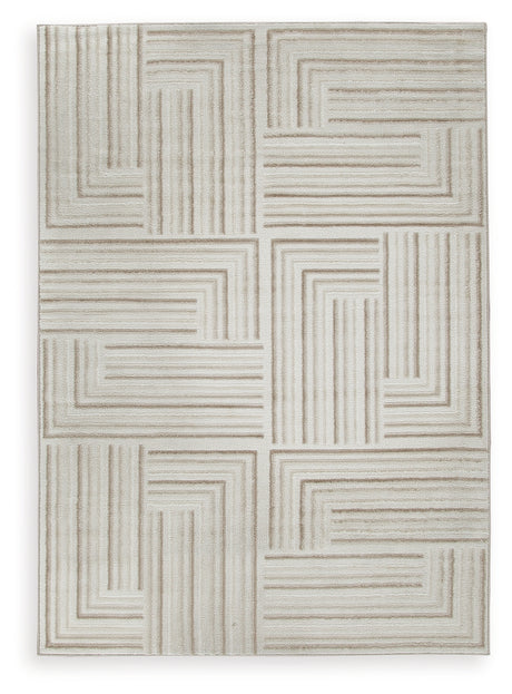 Darmondard Cream/Taupe Large Rug from Ashley - Luna Furniture