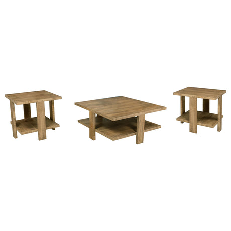 Dawn Mango Brown 3-Piece Round Coffee and End Table Set from Coaster - Luna Furniture