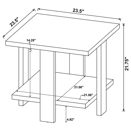 Dawn Mango Brown 3-Piece Round Coffee and End Table Set from Coaster - Luna Furniture