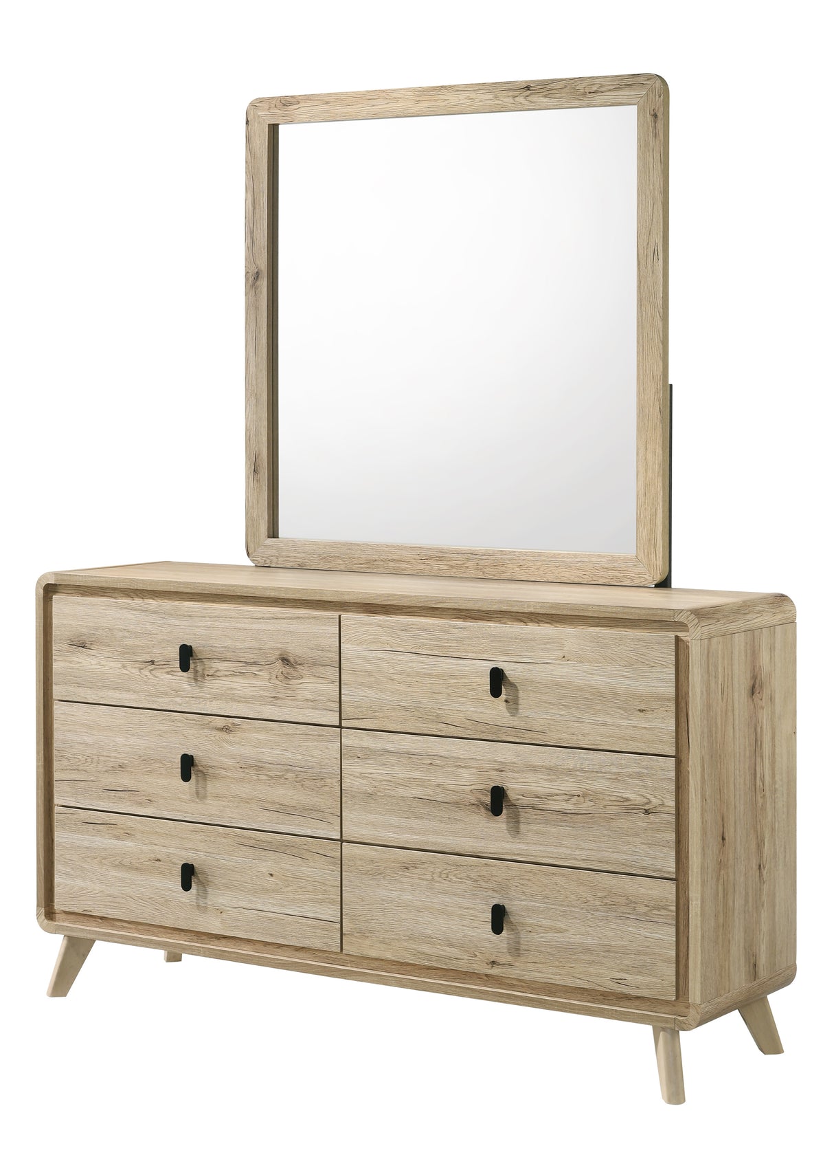 Dawson Light Wood Bedroom Mirror (Mirror Only) from Crown Mark - Luna Furniture