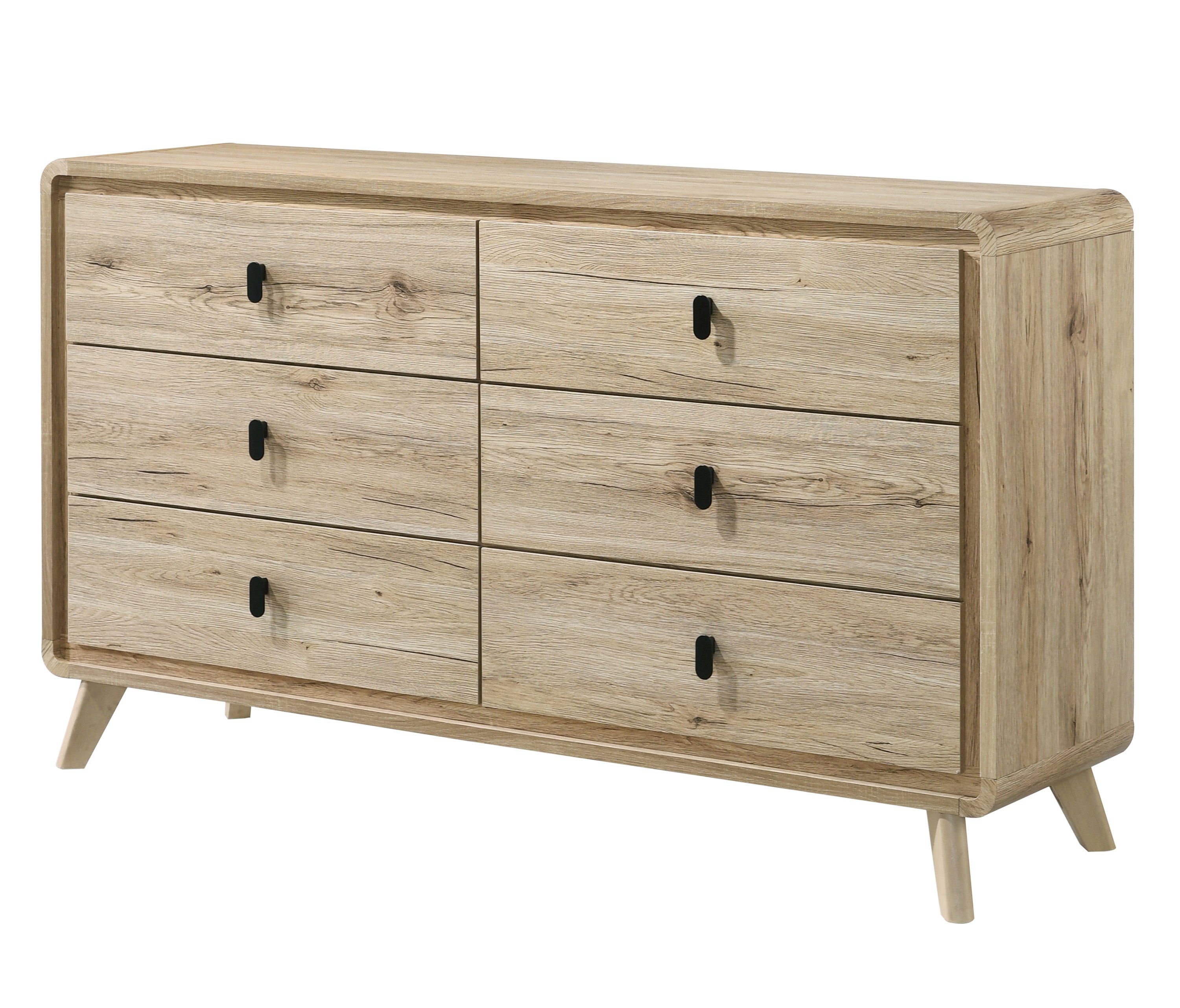 dawson light brown wood 6-drawer dresser dawson grey wash 6 drawer dresser Indiana Scalloped Dresser Solid Wood