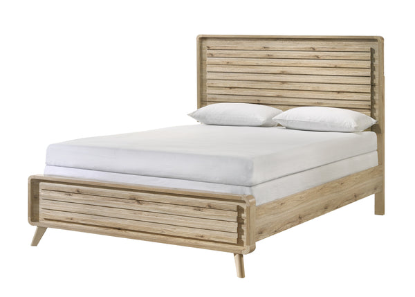 Dawson Light Wood Queen Panel Bed