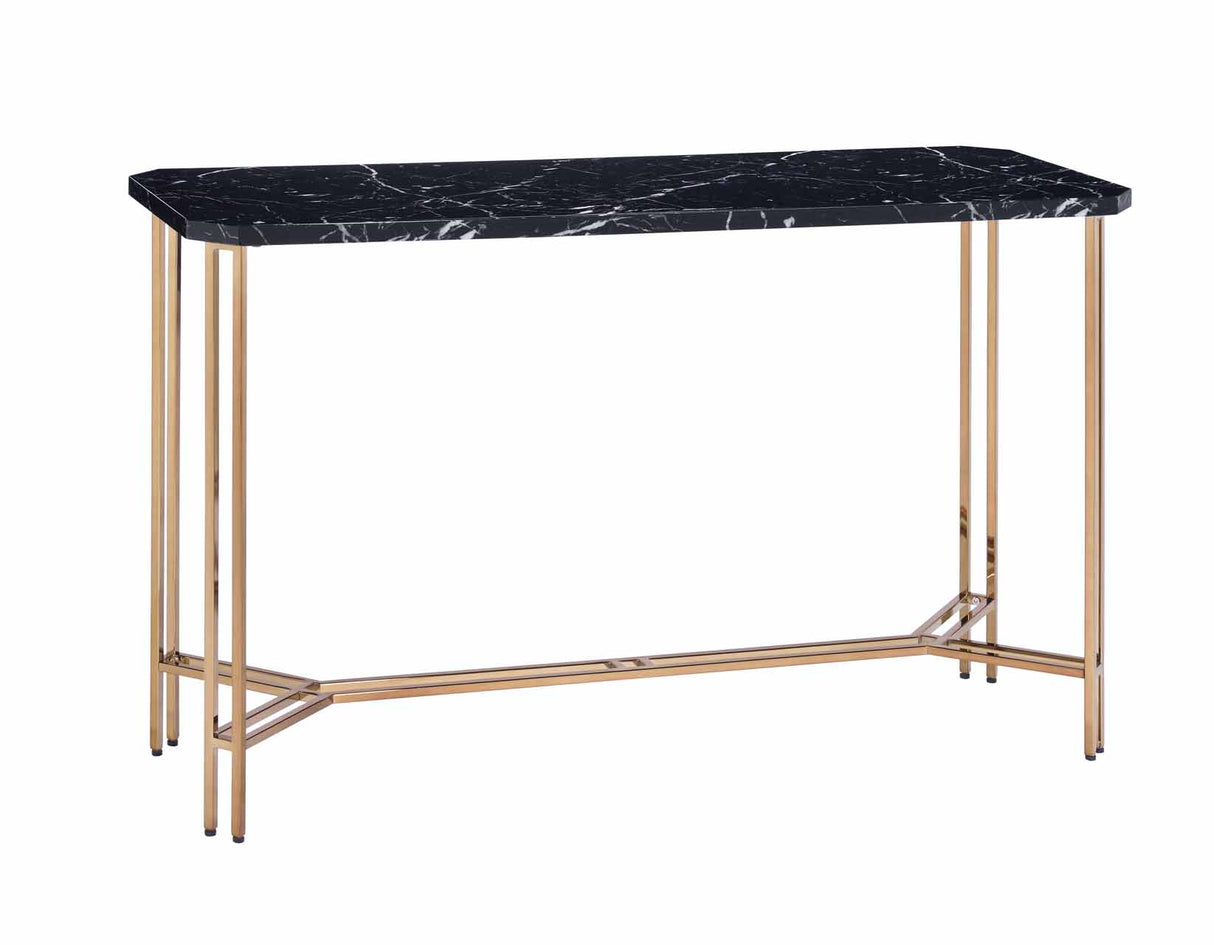 Daxton Faux-Marble Top Sofa Table from Steve Silver - Luna Furniture