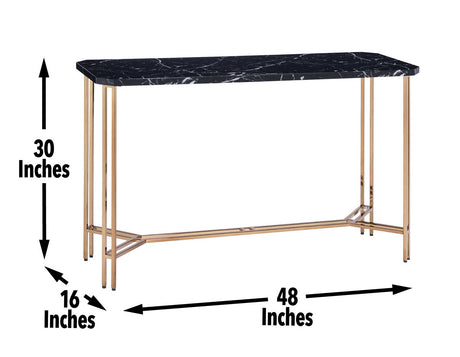 Daxton Faux-Marble Top Sofa Table from Steve Silver - Luna Furniture