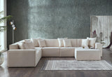 Daya Manori Ekru Ottoman from Bellona - Luna Furniture