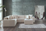 Daya Manori Ekru Ottoman from Bellona - Luna Furniture