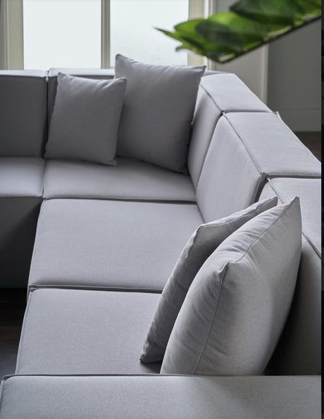 Daya Manori Grey Ottoman from Bellona - Luna Furniture