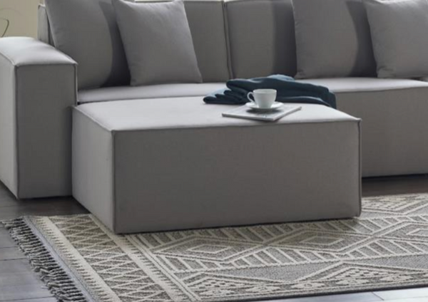 Daya Manori Grey Ottoman