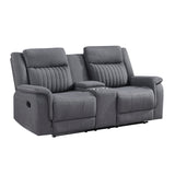 Dean Gray Double Reclining Living Room Set from Homelegance - Luna Furniture