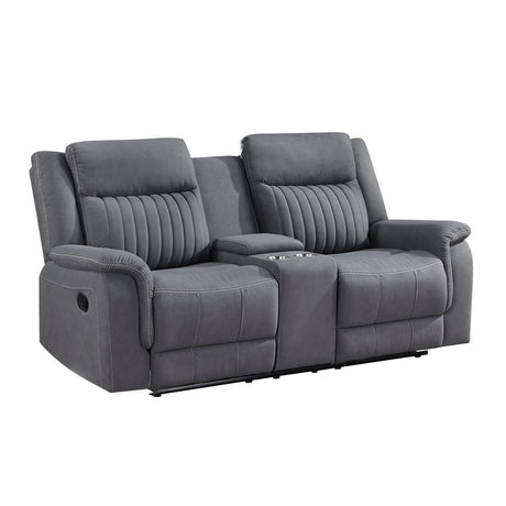 Dean Gray Double Reclining Living Room Set from Homelegance - Luna Furniture