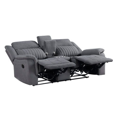 Dean Gray Double Reclining Living Room Set from Homelegance - Luna Furniture