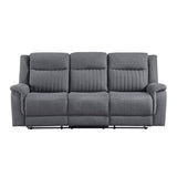Dean Gray Double Reclining Sofa from Homelegance - Luna Furniture