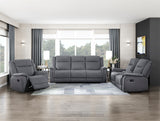 Dean Gray Double Reclining Sofa from Homelegance - Luna Furniture