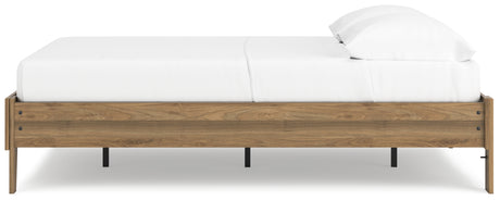 Deanlow Full Platform Bed with Dresser, Chest and 2 Nightstands in Honey from Ashley - Luna Furniture