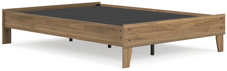 Deanlow Full Platform Bed with Dresser in Honey from Ashley - Luna Furniture