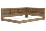 Deanlow Honey Full Bookcase Corner Storage Bed from Ashley - Luna Furniture