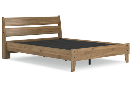 Deanlow Honey Queen Platform Bed from Ashley - Luna Furniture